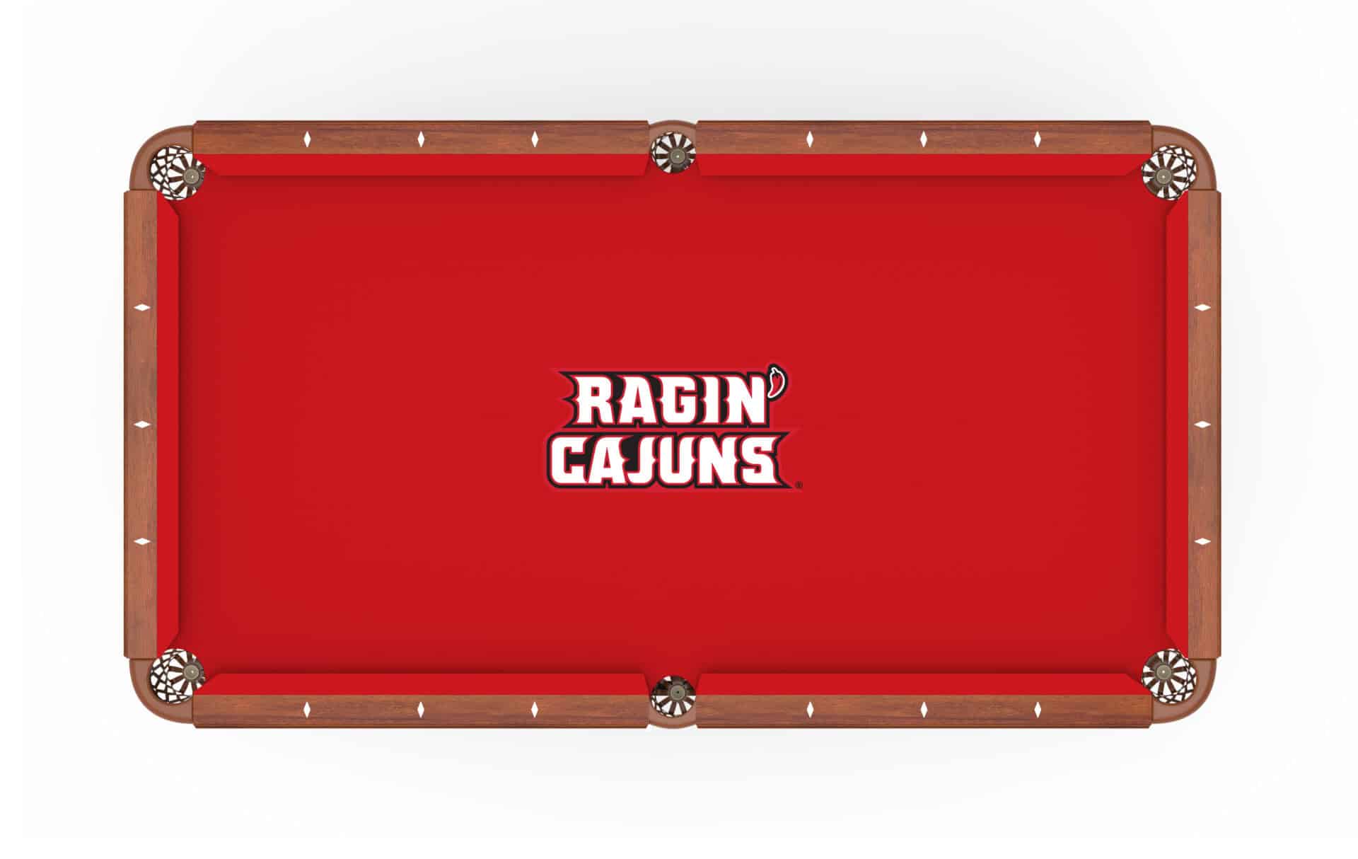 University of Louisiana at Lafayette Pool Table with Chardonnay Finish and Claw Leg 2 University of Louisiana at Lafayette Pool Table with Chardonnay Finish and Claw Leg - Image 2