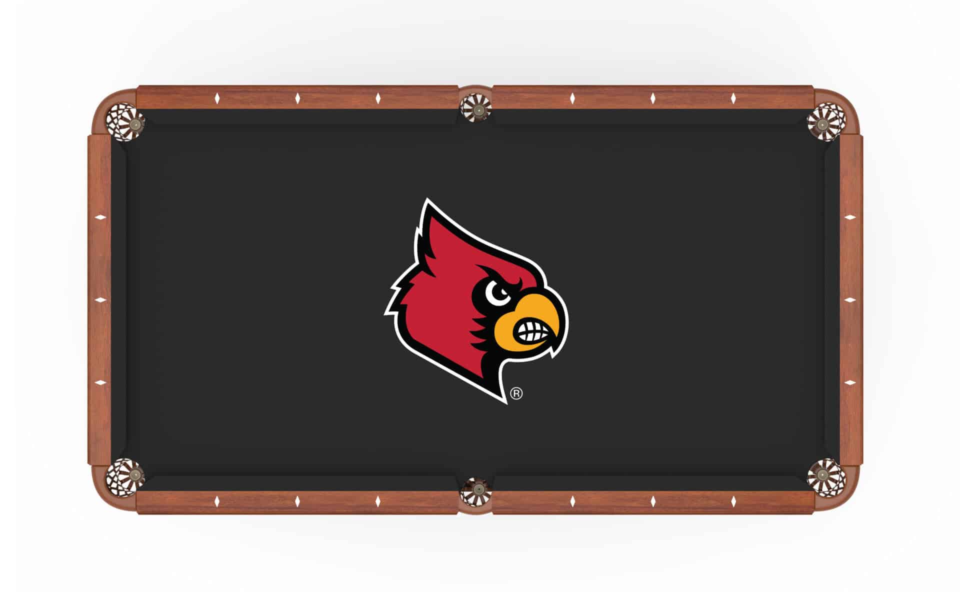 University of Louisville Pool Table with Chardonnay Finish and Claw Leg 2 University of Louisville Pool Table with Chardonnay Finish and Claw Leg - Image 2