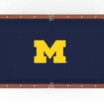 University of Michigan Pool Table with Navajo Finish and Tapered Leg 12 University of Michigan Pool Table with Navajo Finish and Tapered Leg