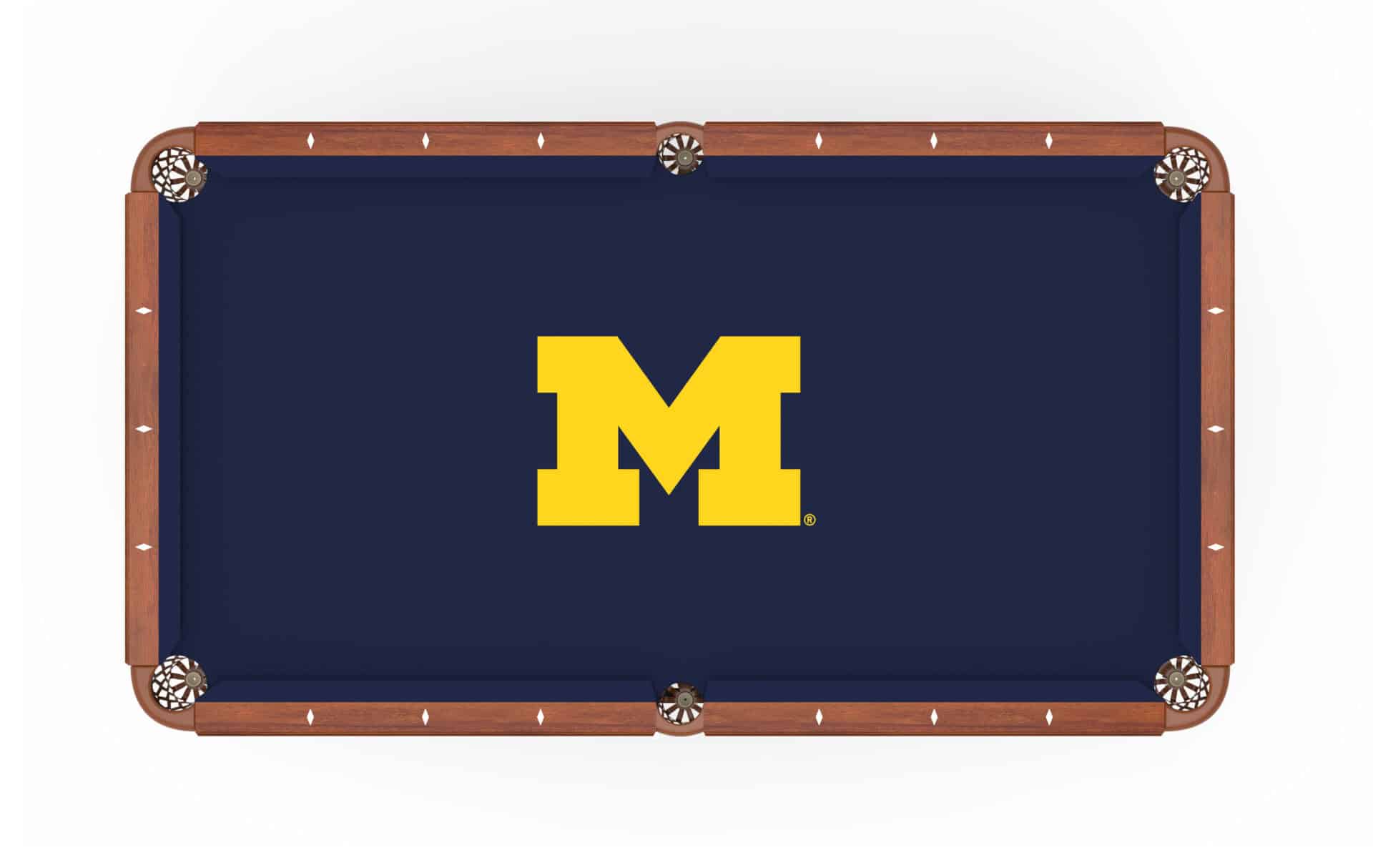 University of Michigan Pool Table with Navajo Finish and Tapered Leg 2 University of Michigan Pool Table with Navajo Finish and Tapered Leg - Image 2