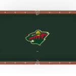 Minnesota Wild Pool Table with Navajo Finish and Tapered Leg