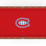 Montreal Canadiens Pool Table with Navajo Finish and Claw Leg