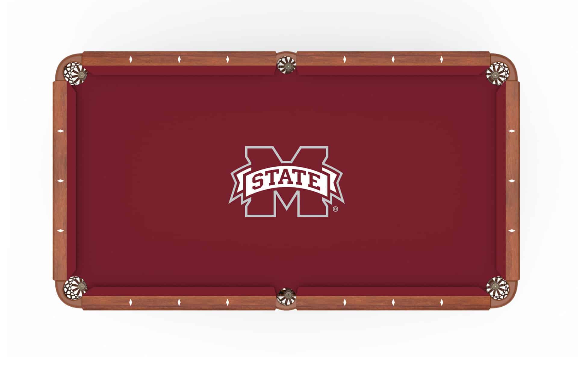Mississippi State University Pool Table with Navajo Finish and Claw Leg 12 Mississippi State University Pool Table with Navajo Finish and Claw Leg