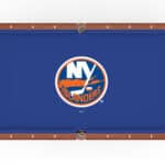 New York Islanders Pool Table with Chardonnay Finish and Claw Leg