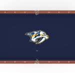 Nashville Predators Pool Table with Chardonnay Finish and Tapered Leg