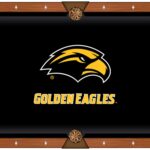 University of Southern Mississippi Pool Table with Chardonnay Finish and Claw Leg