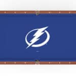 Tampa Bay Lightning Pool Table with Chardonnay Finish and Tapered Leg