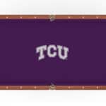 Texas Christian University Pool Table with Chardonnay Finish and Tapered Leg