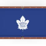 Toronto Maple Leafs Pool Table with Navajo Finish and Tapered Leg