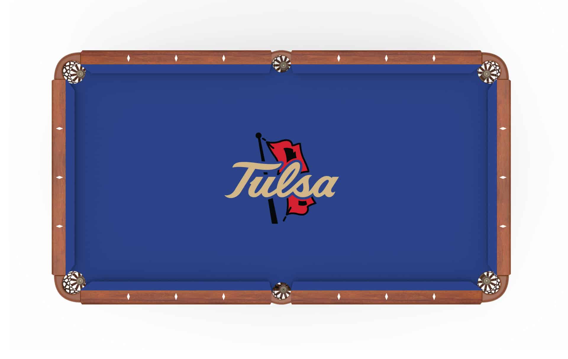 University of Tulsa Pool Table with Chardonnay Finish and Claw Leg 2 University of Tulsa Pool Table with Chardonnay Finish and Claw Leg - Image 2