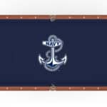 US Naval Academy Pool Table with Chardonnay Finish and Claw Leg