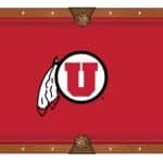 University of Utah Pool Table with Chardonnay Finish and Claw Leg 12 University of Utah Pool Table with Chardonnay Finish and Claw Leg