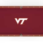 Virginia Tech University Pool Table with Chardonnay Finish and Tapered Leg
