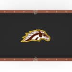Western Michigan University Pool Table with Chardonnay Finish and Claw Leg