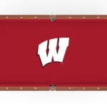 University of Wisconsin Pool Table with Chardonnay Finish and Claw Leg 10 University of Wisconsin Pool Table with Chardonnay Finish and Claw Leg