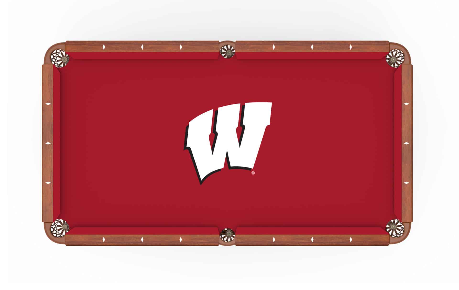 University of Wisconsin Pool Table with Chardonnay Finish and Claw Leg 1 University of Wisconsin Pool Table with Chardonnay Finish and Claw Leg