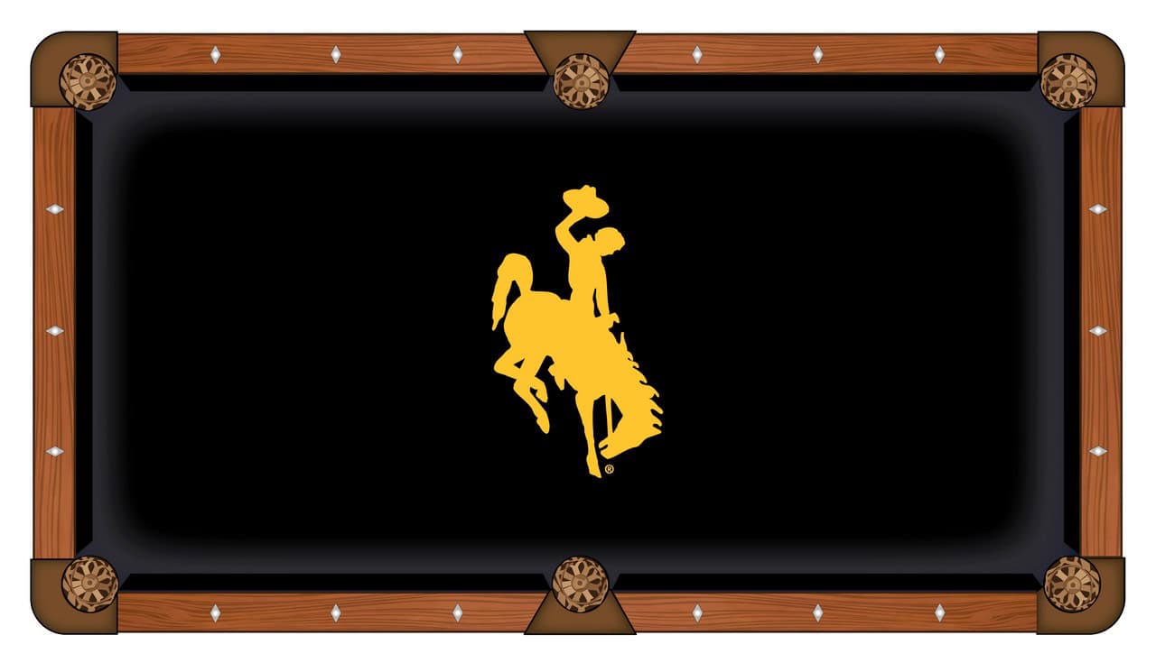 University of Wyoming Pool Table with Chardonnay Finish and Claw Leg 2 University of Wyoming Pool Table with Chardonnay Finish and Claw Leg - Image 2