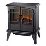 Adjustable Electric Fireplace Heater Stove with Thermostat and Artificial Logs