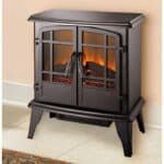 Adjustable Electric Fireplace Heater Stove with Thermostat and Artificial Logs
