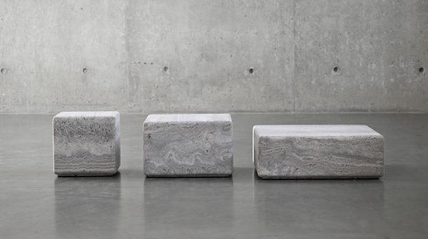 PEARL Medium Grey Sandstone Marble Coffee Table 2
