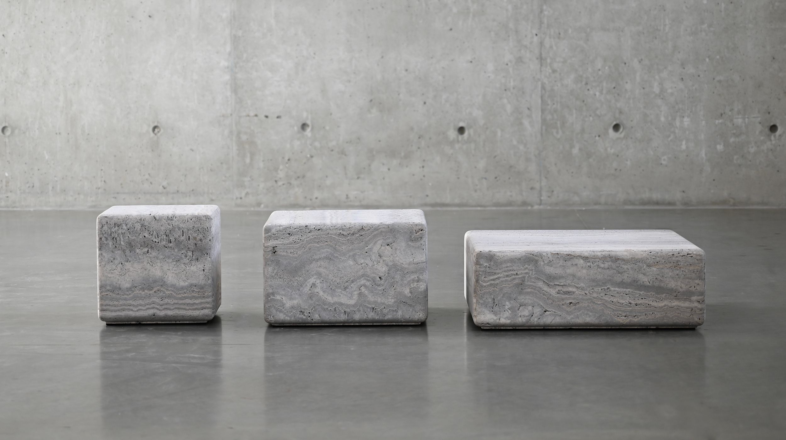 PEARL Medium Grey Sandstone Marble Coffee Table 3 PEARL Medium Grey Sandstone Marble Coffee Table - Image 3