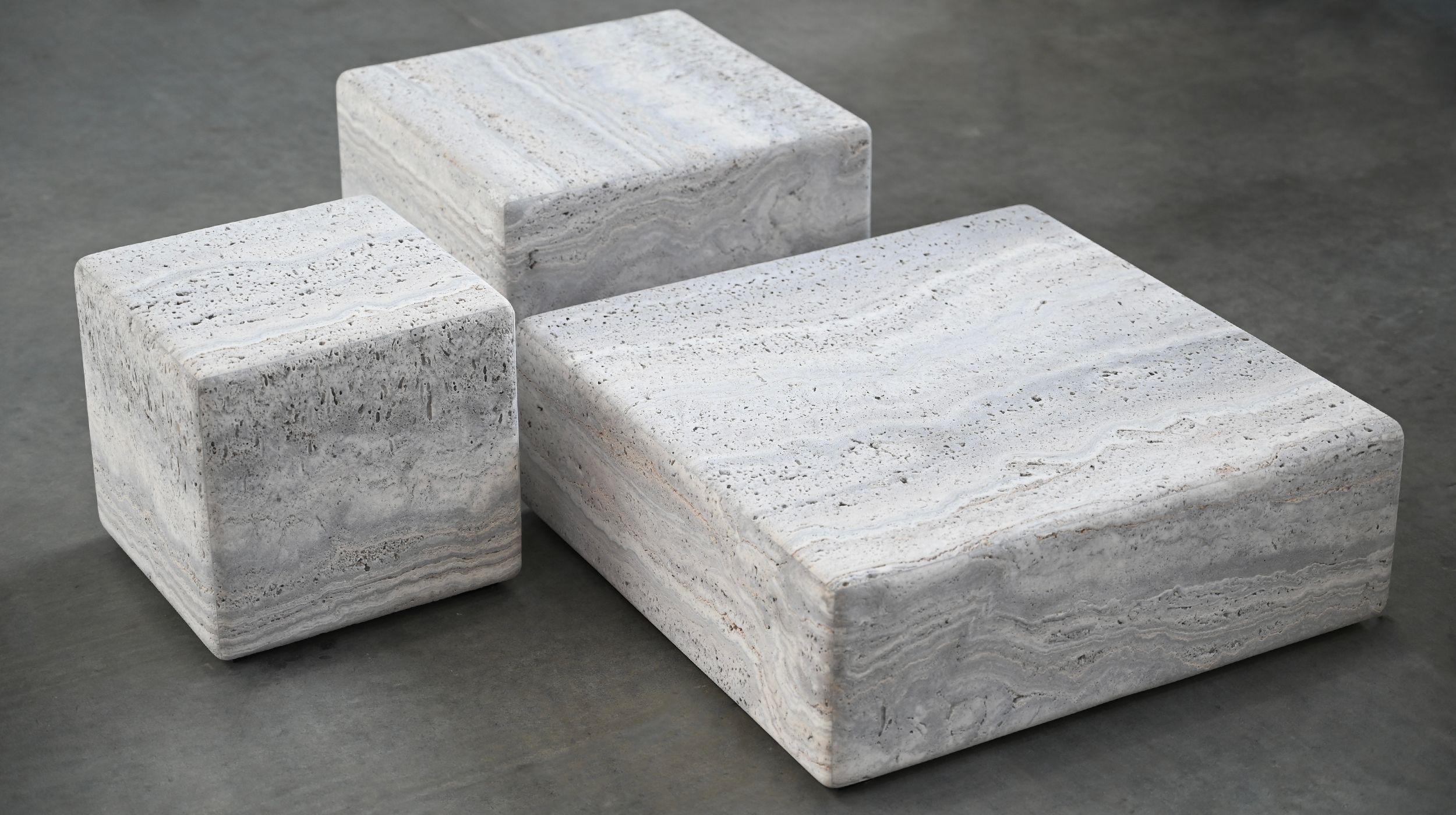 PEARL Medium Grey Sandstone Marble Coffee Table 4 PEARL Medium Grey Sandstone Marble Coffee Table - Image 4
