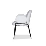 PEBBLE Armchair Black Powder Coated Steel Base