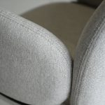 PEBBLE Armchair Black Powder Coated Steel Base