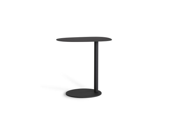 PERCH End Table Matte Black Steel Laptop Tray