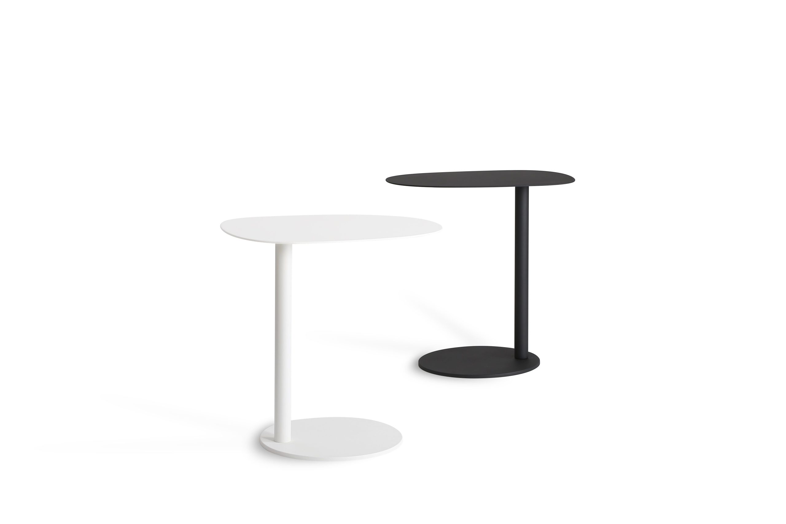 PERCH Matte White Steel Laptop Sofa End Table 3 PERCH Matte White Steel Laptop Sofa End Table - Image 3