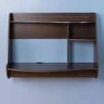 Espresso Wall-Mount Floating Desk with Shelves and Cord Management 4 Espresso Wall-Mount Floating Desk with Shelves and Cord Management