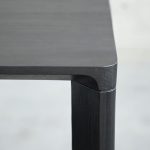 PLANK Black Soot Solid Teak Dining Table