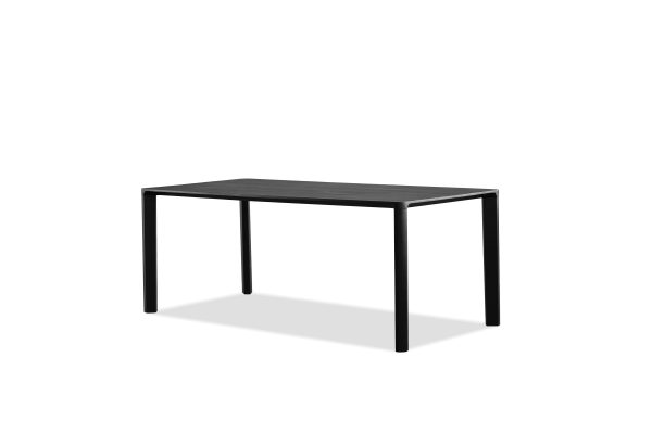 PLANK Black Soot Solid Teak Dining Table 7