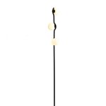 PLUTO Black Glass Black Frame Modern Floor Lamp