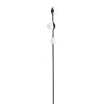 PLUTO Black Glass Black Frame Modern Floor Lamp