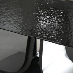 PONZA Black Modern Melt Glass Oval Dining Table