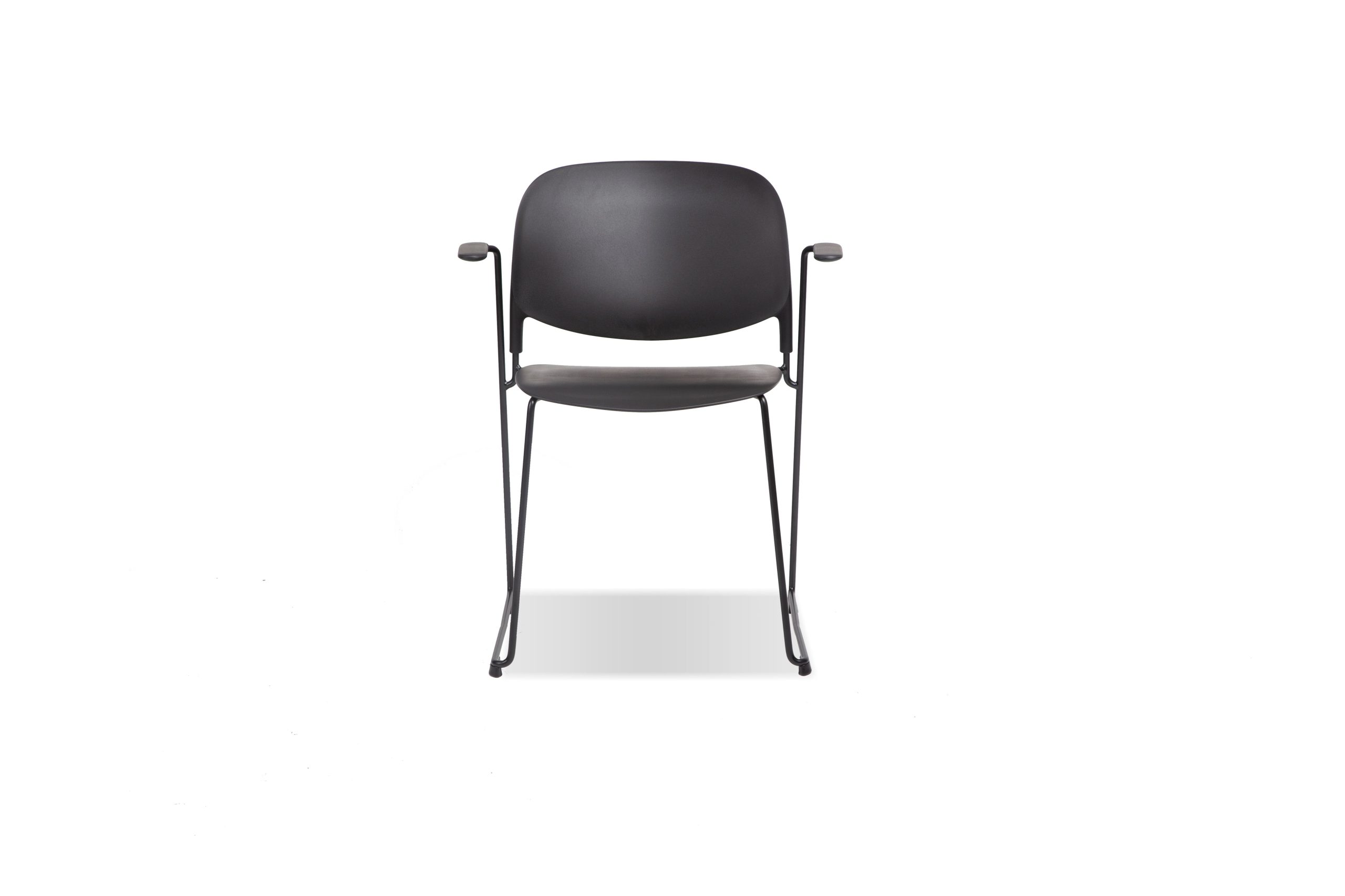 PRINGLE Black Stackable Indoor Outdoor Dining Armchair 2 PRINGLE Black Stackable Indoor Outdoor Dining Armchair - Image 2