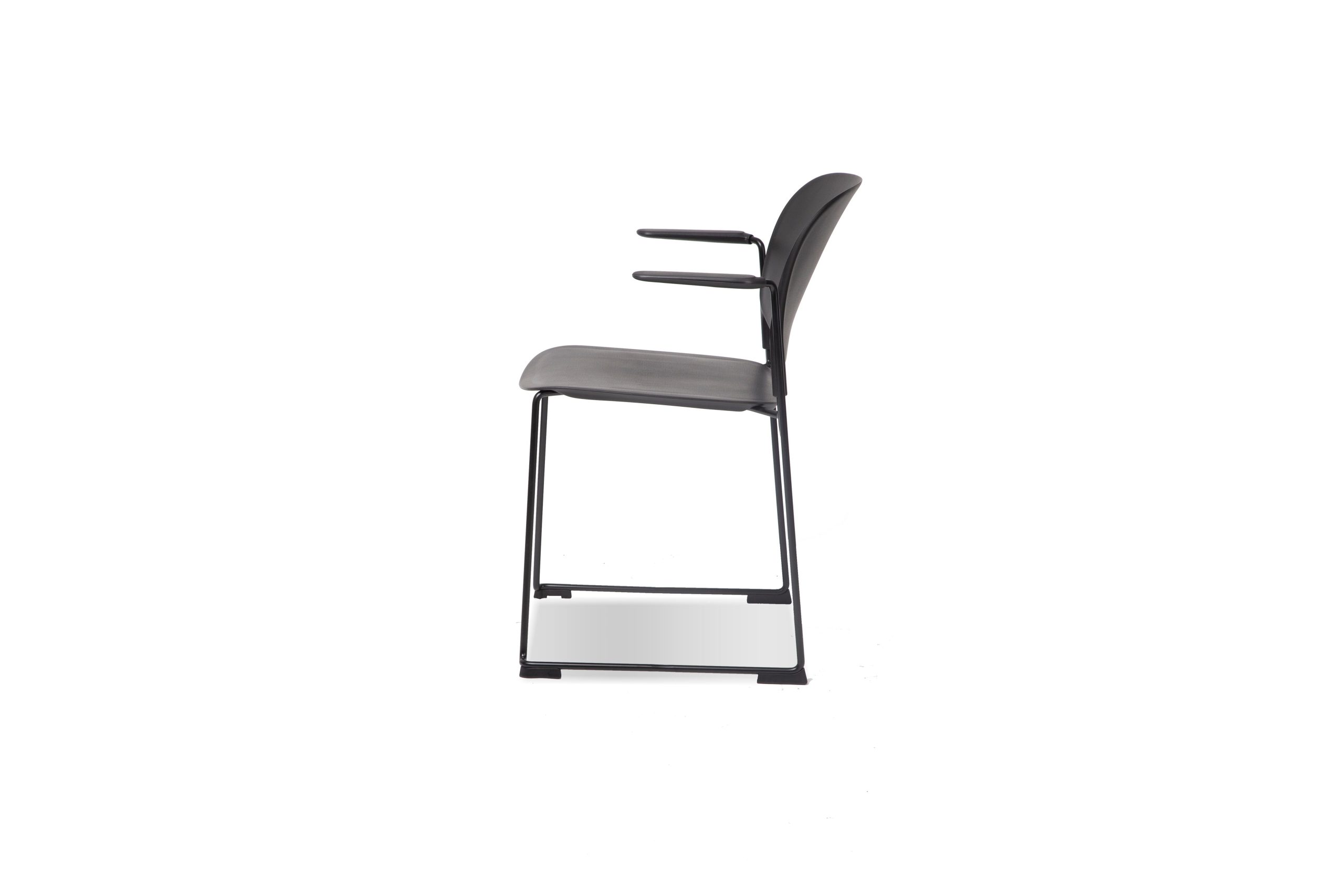 PRINGLE Black Stackable Indoor Outdoor Dining Armchair 3 PRINGLE Black Stackable Indoor Outdoor Dining Armchair - Image 3