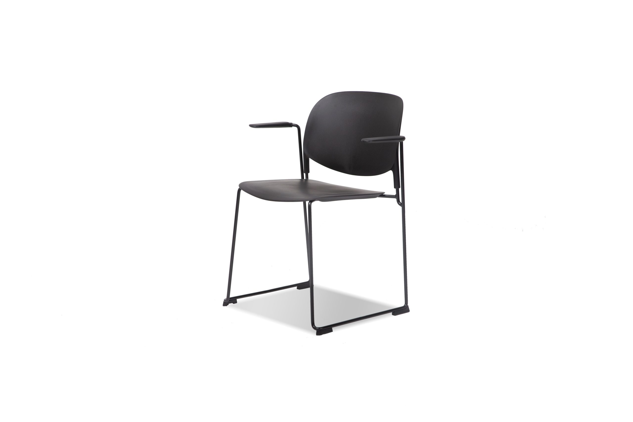 PRINGLE Black Stackable Indoor Outdoor Dining Armchair 1 PRINGLE Black Stackable Indoor Outdoor Dining Armchair