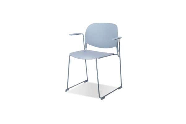 PRINGLE Light Blue Stackable Indoor Outdoor Dining Armchair