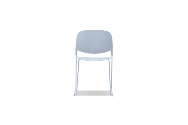 PRINGLE Light Blue Stackable Indoor Outdoor Dining Chairs 1 2