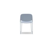 PRINGLE Light Blue Stackable Indoor Outdoor Dining Chairs