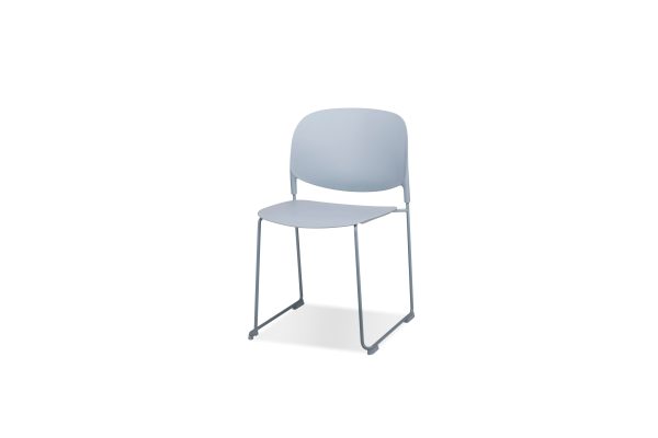 PRINGLE Light Blue Stackable Indoor Outdoor Dining Chairs 7