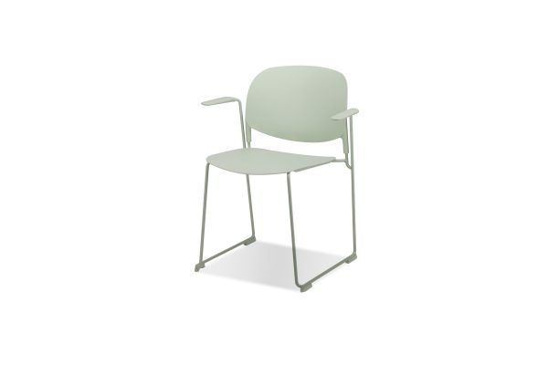 PRINGLE Matcha Stackable Dining Armchair Powder Coated Steel 2