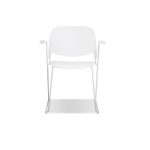 PRINGLE White Stackable Indoor Outdoor Dining Armchair 6 PRINGLE White Stackable Indoor Outdoor Dining Armchair
