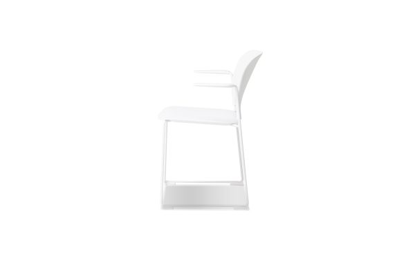 PRINGLE White Stackable Indoor Outdoor Dining Armchair 2 2