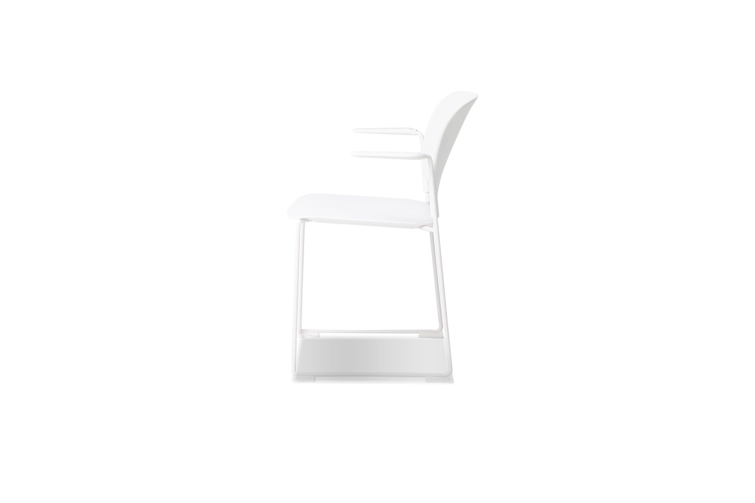 PRINGLE White Stackable Indoor Outdoor Dining Armchair 3 PRINGLE White Stackable Indoor Outdoor Dining Armchair - Image 3