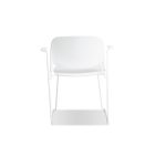 PRINGLE White Stackable Indoor Outdoor Dining Armchair 8 PRINGLE White Stackable Indoor Outdoor Dining Armchair