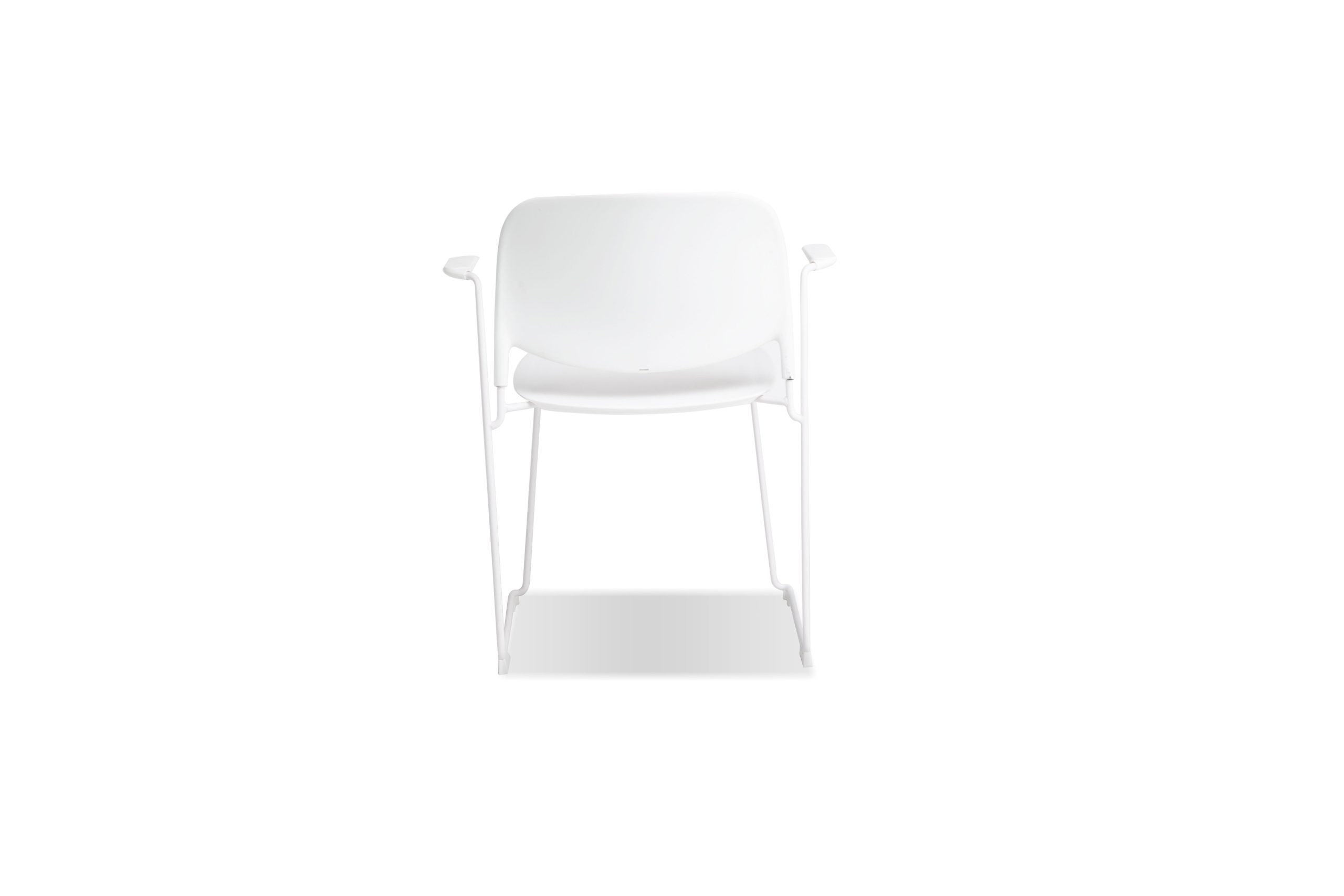 PRINGLE White Stackable Indoor Outdoor Dining Armchair 4 PRINGLE White Stackable Indoor Outdoor Dining Armchair - Image 4