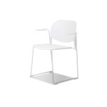 PRINGLE White Stackable Indoor Outdoor Dining Armchair 5 PRINGLE White Stackable Indoor Outdoor Dining Armchair